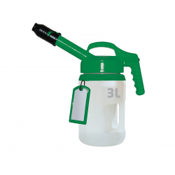 Secur-Huile 3L Bec Long Vert, Broc sécurisé pour vos appoints d'huile, débit important.